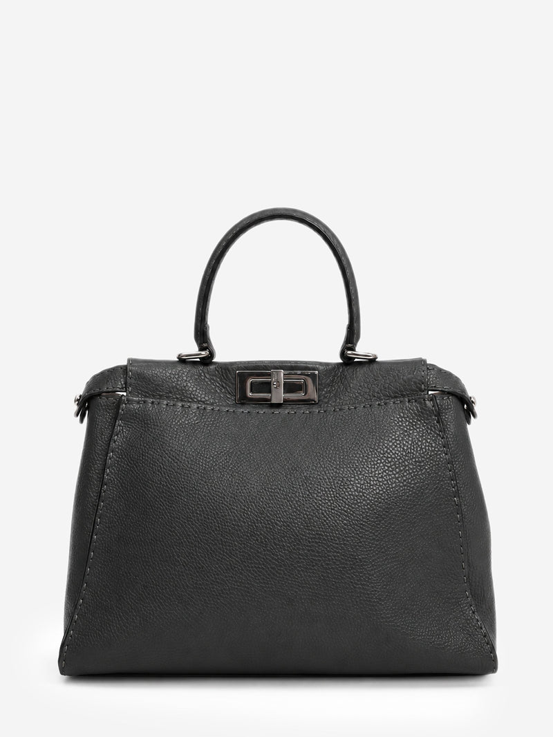 Grey Selleria leather Peekaboo 2way bag Cross-body Bags Fendi 
