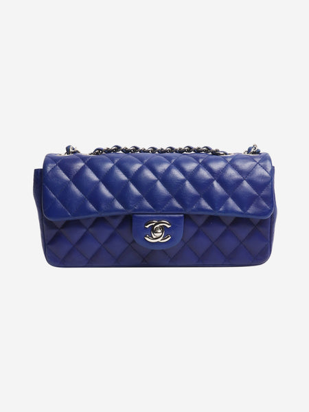 Blue 2009 lambskin east west classic flap product image