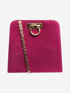 Salvatore Ferragamo Purple suede cross-body bag