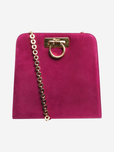 Purple suede cross-body bag Shoulder bags Salvatore Ferragamo 