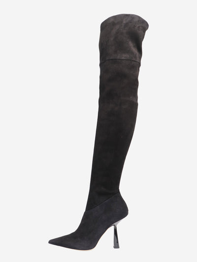 Black suede over-the-knee boots - size EU 40 (UK 7) Boots Jimmy Choo 