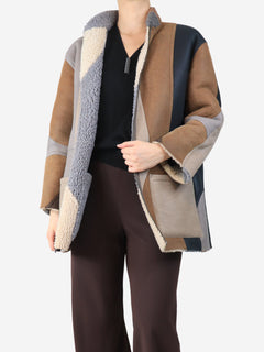 Brown reversible sherpa coat - size S Coats & Jackets Zadig & Voltaire Deluxe 