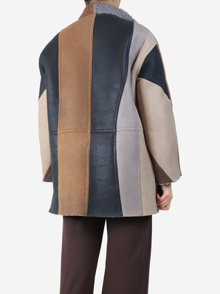 Brown reversible sherpa coat - size S alternate image