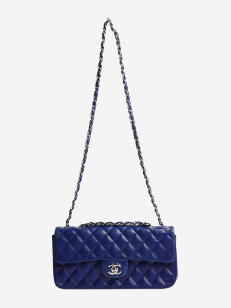 Blue 2009 lambskin east west classic flap alternate image