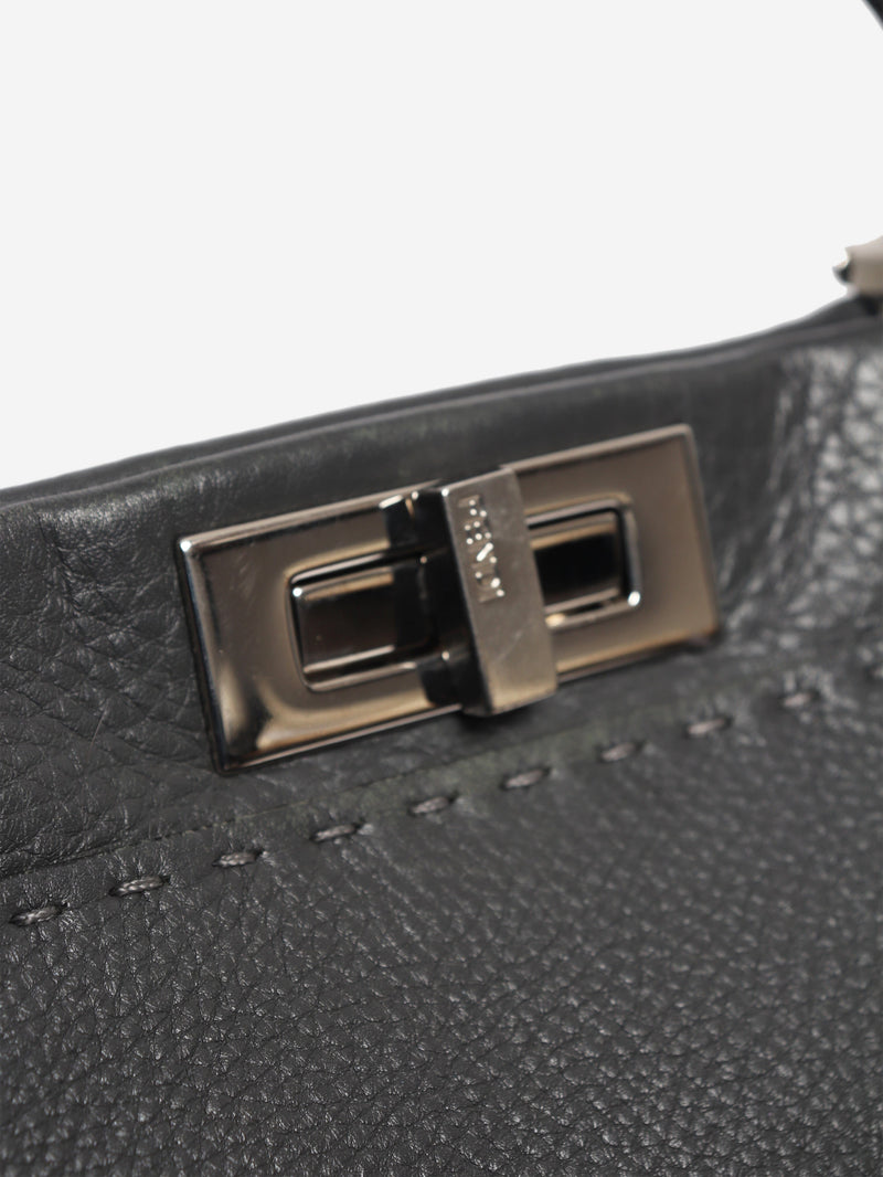 Grey Selleria leather Peekaboo 2way bag Cross-body Bags Fendi 