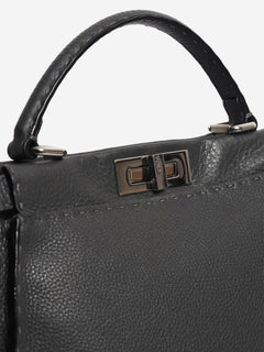 Grey Selleria leather Peekaboo 2way bag Cross-body Bags Fendi 