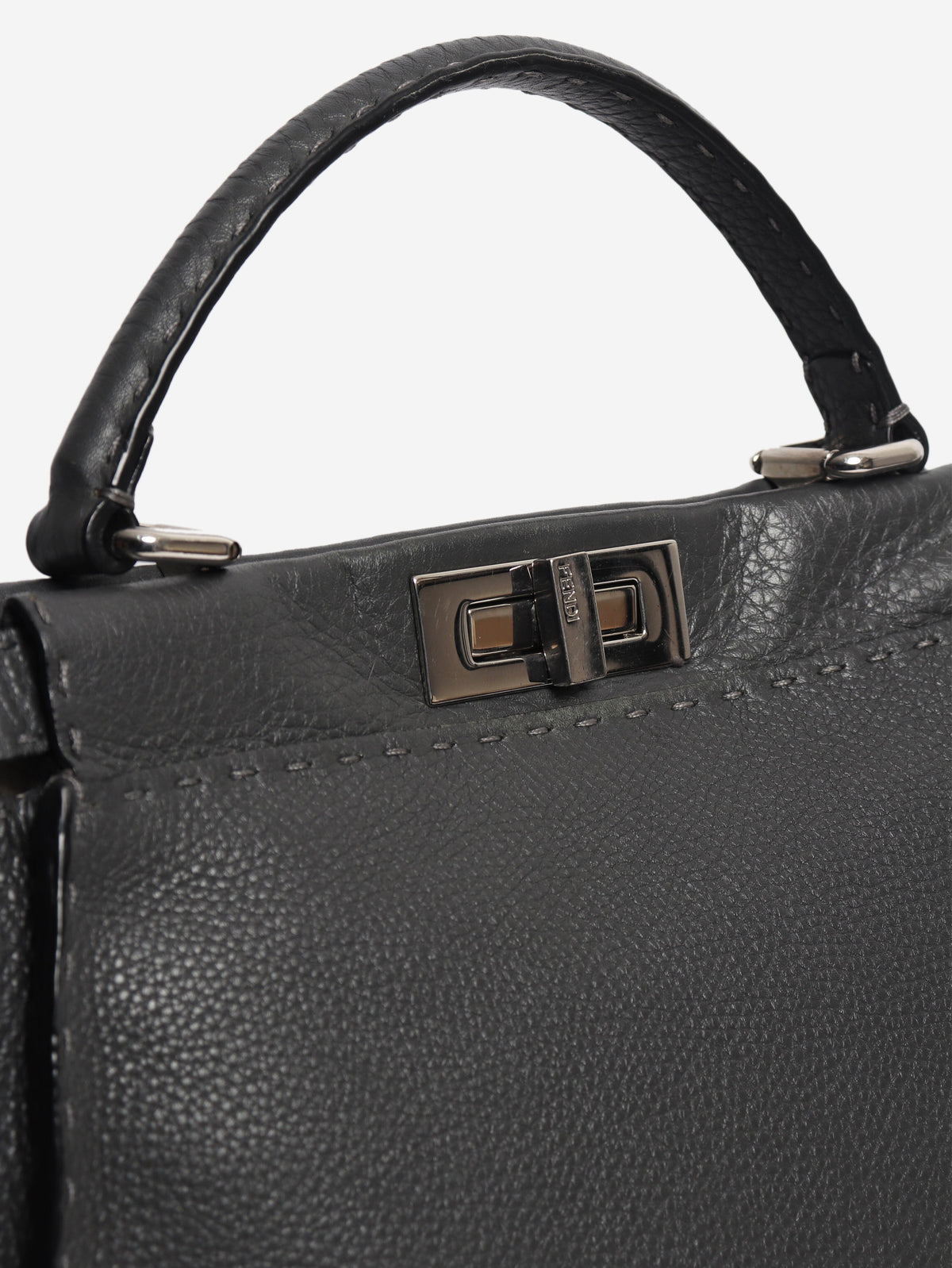 Grey Selleria leather Peekaboo 2way bag Cross-body Bags Fendi 