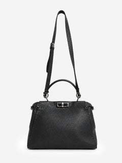 Grey Selleria leather Peekaboo 2way bag Cross-body Bags Fendi 