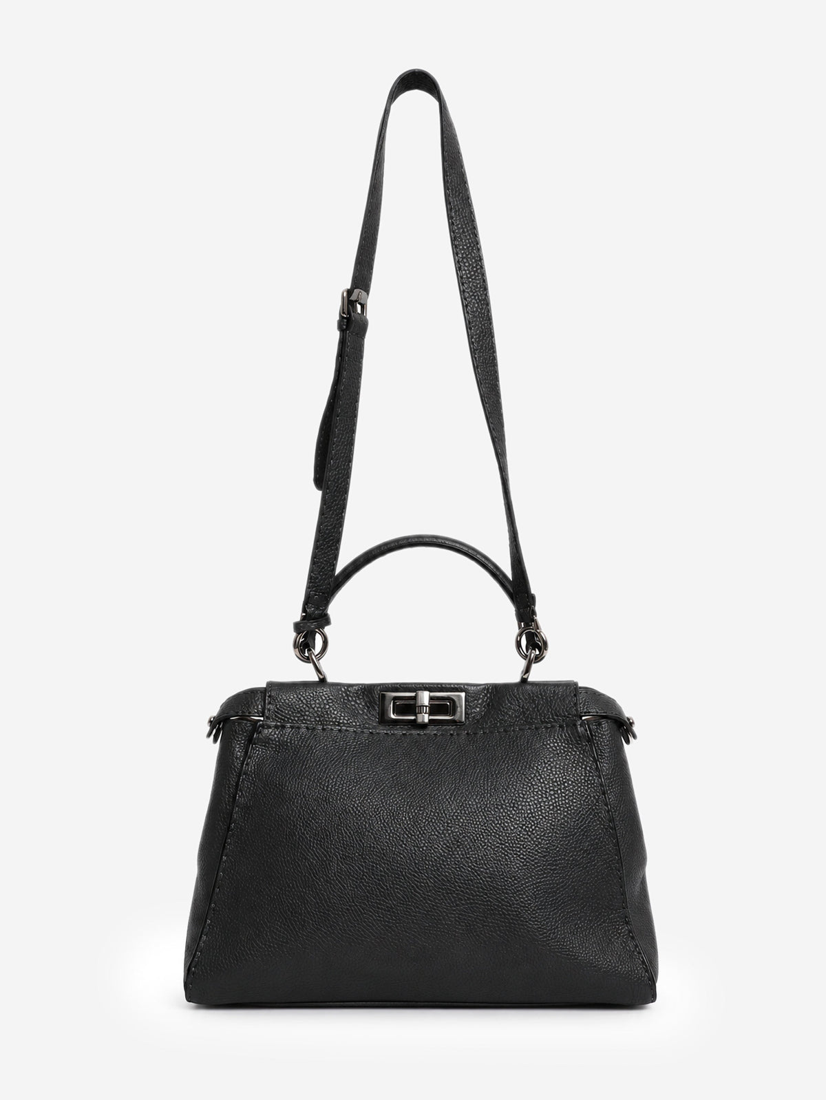 Grey Selleria leather Peekaboo 2way bag Cross-body Bags Fendi 
