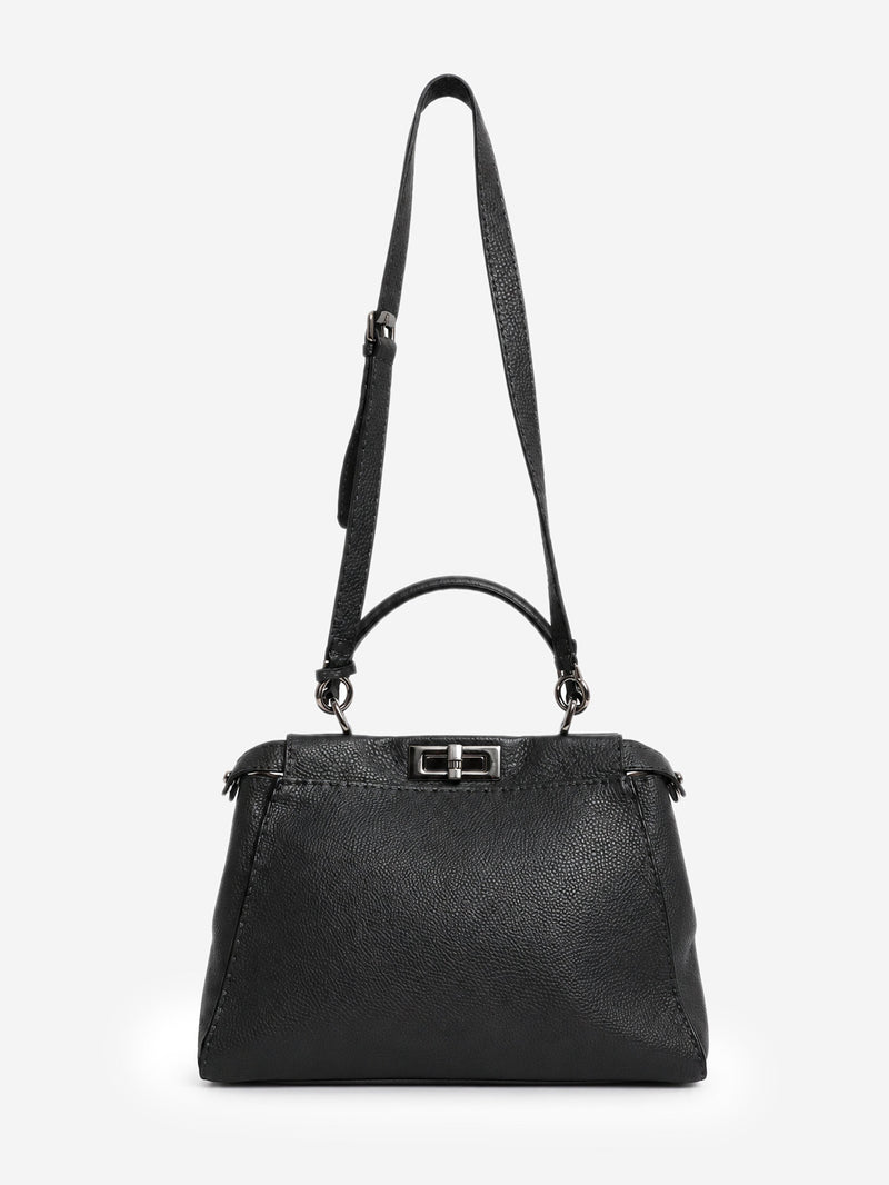 Grey Selleria leather Peekaboo 2way bag Cross-body Bags Fendi 