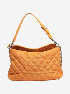 Chanel Mustard 2011 Coco Mark caviar quilted shoulder bag