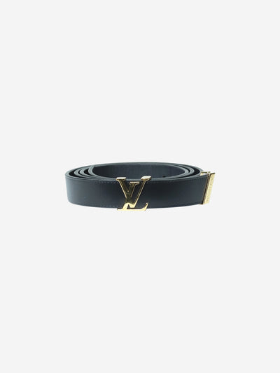 Black branded buckle skinny belt Belts Louis Vuitton 