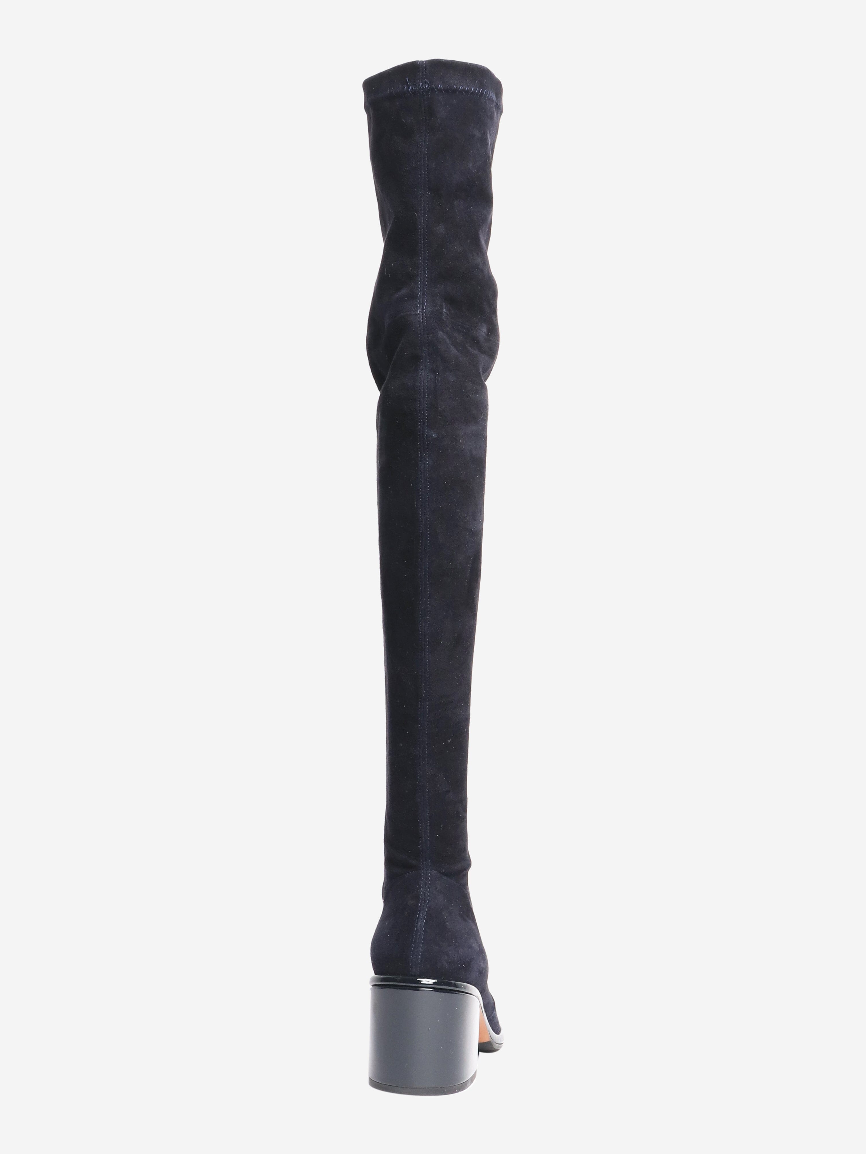 Robert Clergerie Blue suede over the knee boots - size EU 40 (UK 7) Boots Robert Clergerie 