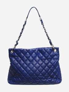 Chanel Blue 2012 Coco Mark caviar quilted shoulder bag