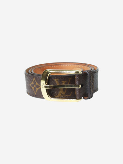 Brown monogram gold hardware buckle belt Belts Louis Vuitton 