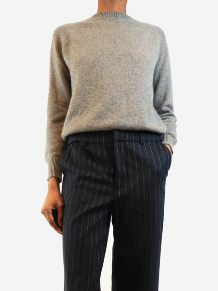 Grey cashmere crewneck jumper - size UK 6 product image