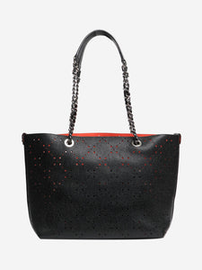 Chanel Black 2017 caviar perforated tote bag