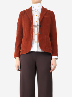 Orange corduroy blazer - size UK 10 Coats & Jackets Circolo 
