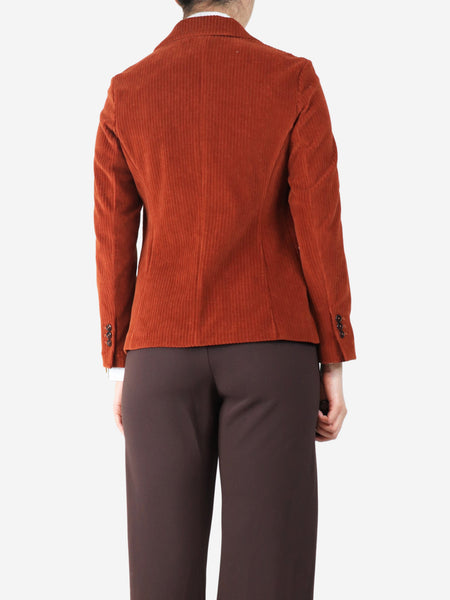 Orange corduroy blazer - size UK 10 alternate image