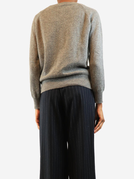 Grey cashmere crewneck jumper - size UK 6 alternate image