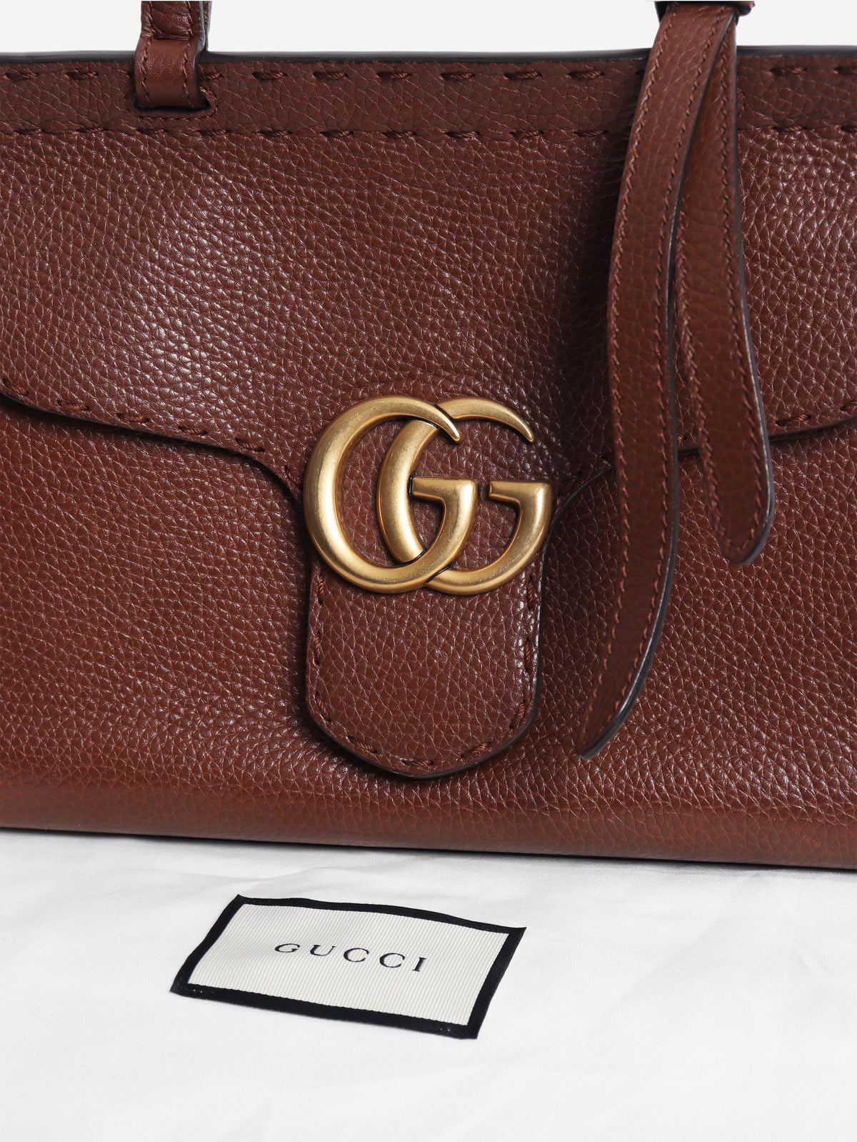 Brown GG Marmont mini 2way bag