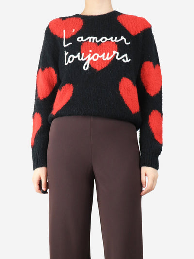 Black L'amour toujours heart jumper - size M Knitwear St. Barth 