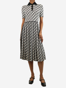 Tory Burch Black and white Jacquard polo midi dress - size XS