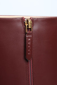Gucci Burgundy leather knee-high boots - size EU 39.5 (UK 6.5)