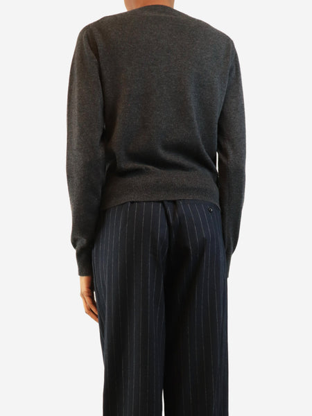 Charcoal grey cropped cardigan - size XS alternate image