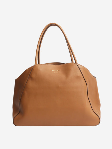 Brown leather shoulder bag product image