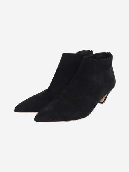 Black suede ankle boots - size EU 38.5 alternate image