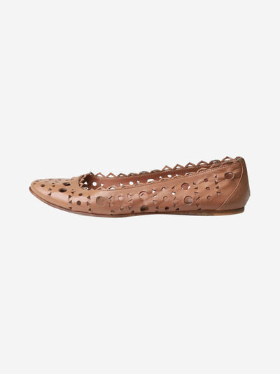 Brown ballet flat pumps - size EU 40 (UK 7) Flat Shoes Alaia 