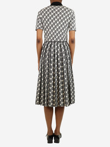 Tory Burch Black and white Jacquard polo midi dress - size XS