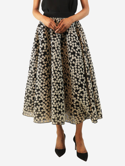 Black and white flower mesh midi skirt - size XS Skirts Bitte Kai Rand 