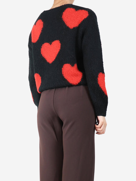 Black L'amour toujours heart jumper - size M alternate image