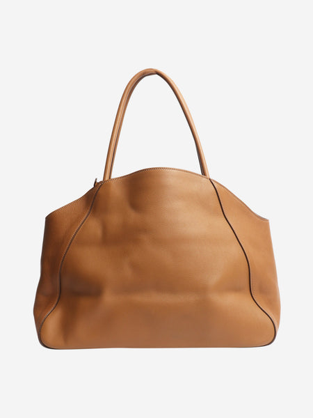 Brown leather shoulder bag alternate image