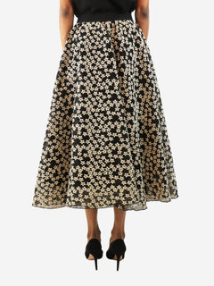 Black and white flower mesh midi skirt - size XS Skirts Bitte Kai Rand 