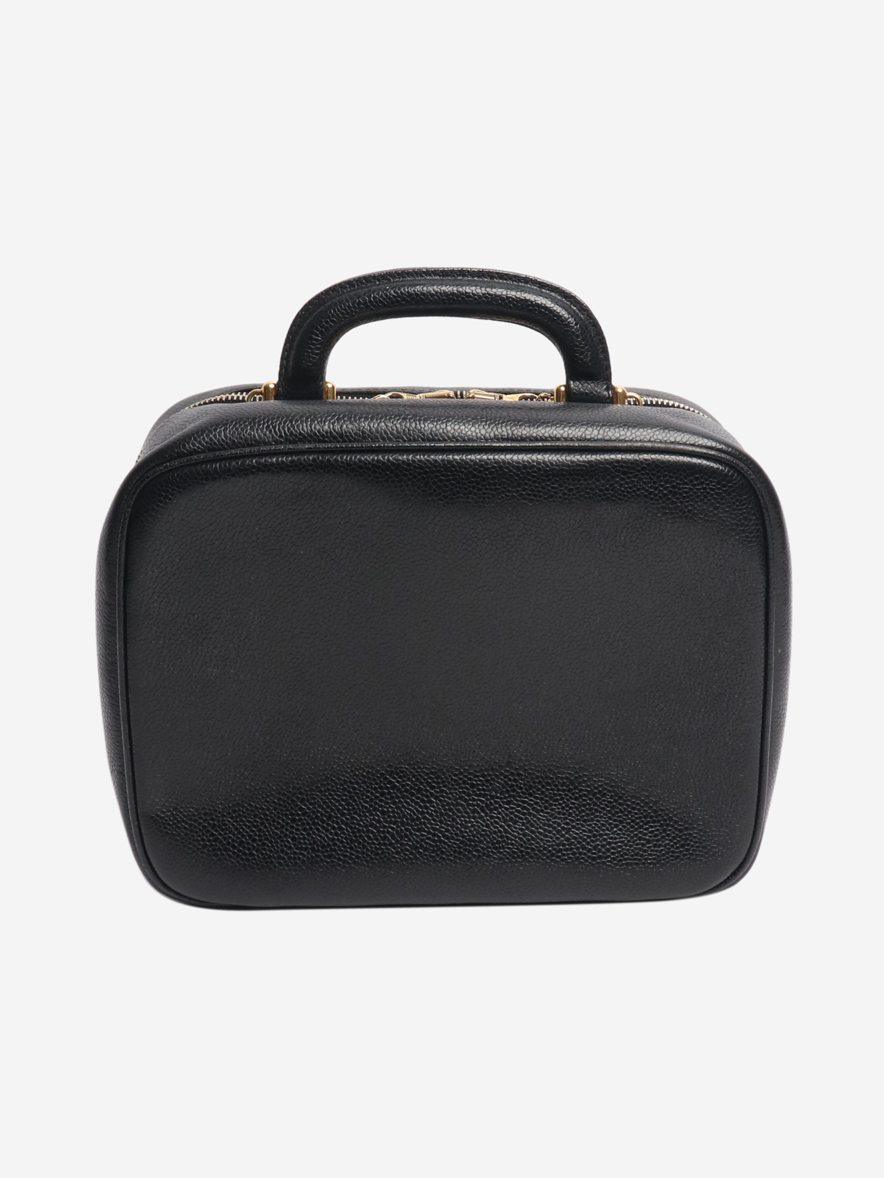Black vintage 1996 caviar Vanity bag Luggage & Travel Bags Chanel 