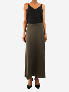 Khaki fluid jersey maxi skirt - size S Skirts Toteme 
