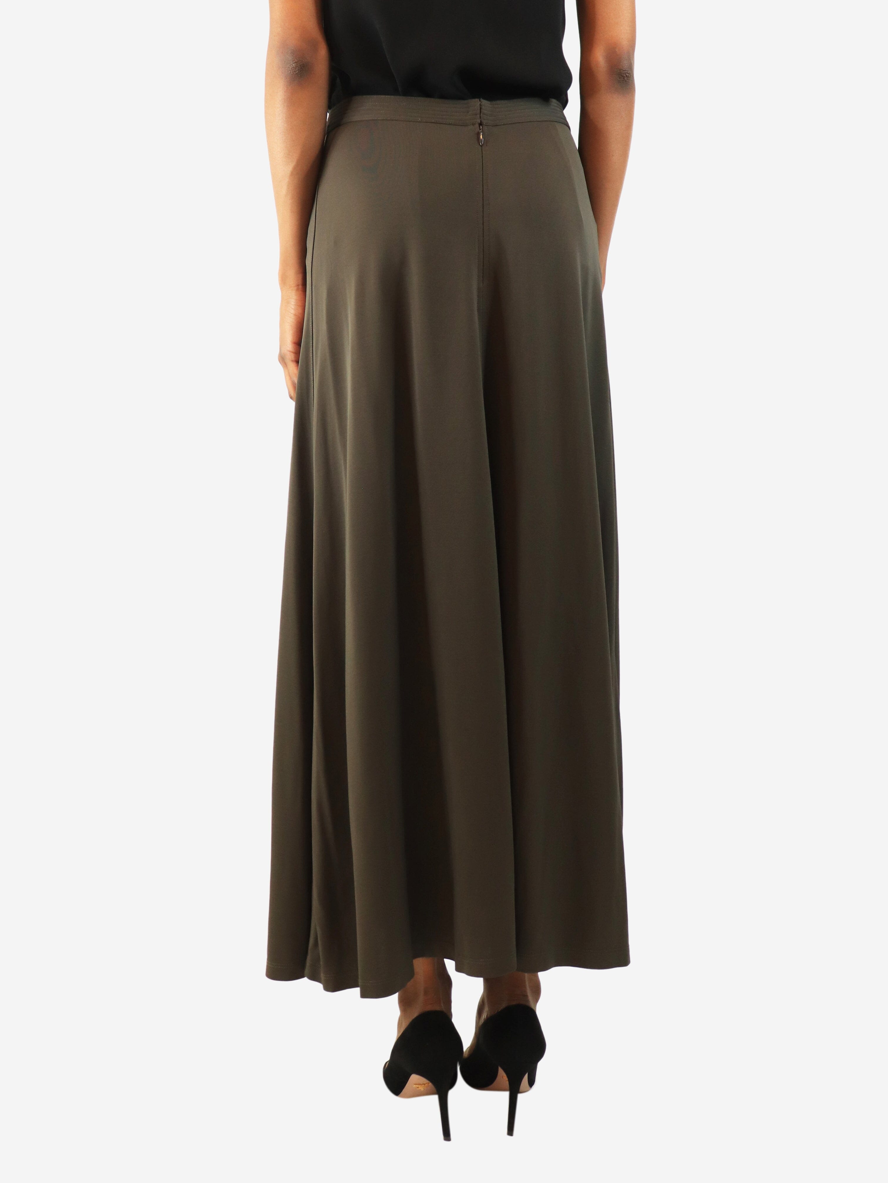 Khaki fluid jersey maxi skirt - size S Skirts Toteme 