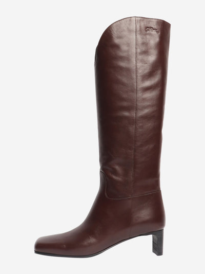 La Cavalière oxblood knee high leather boots high leather boots - size EU 39 Boots Longchamp 