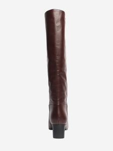 Longchamp La Cavalière oxblood knee high leather boots high leather boots - size EU 39