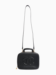 Black vintage 1996 caviar Vanity bag Luggage & Travel Bags Chanel 