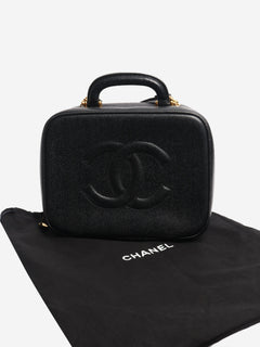 Black vintage 1996 caviar Vanity bag Luggage & Travel Bags Chanel 