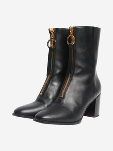 Christian Dior Black leather ankle boots - size EU 40 (UK 7)