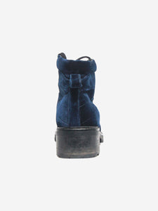 Sandro Blue velvet ankle boots - size EU 38