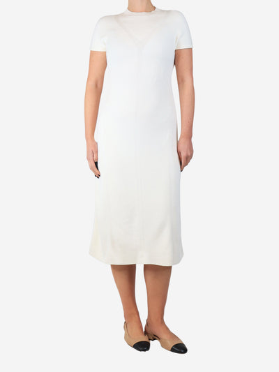 Cream short sleeve knit midi dress - size M Dresses Ralph Lauren 