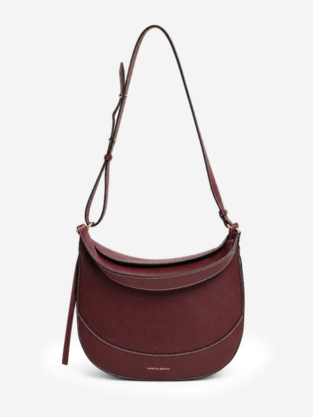 Burgundy leather Daily shoulder bag alternate image