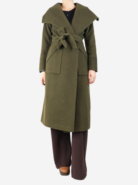 Green alpaca and wool-blend coat - size S product image