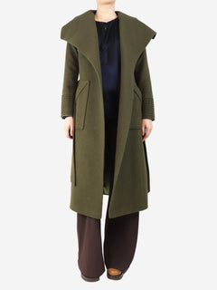Green alpaca and wool-blend coat - size S Coats & Jackets Sentaler 